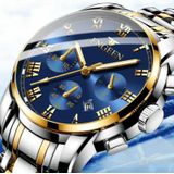 FNGEEN 4006 Heren Automatisch mechanisch horloge waterdicht Quartz Horloge (Wit staal wit oppervlak)