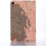 Cartografische textuur horizontale Flip lederen draagtas met houder & card slots & Wallet voor Galaxy tab A 8 0 (2019) (oranje)