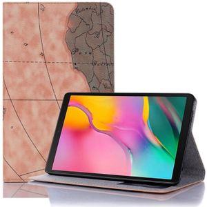 Cartografische textuur horizontale Flip lederen draagtas met houder & card slots & Wallet voor Galaxy tab A 8 0 (2019) (oranje)