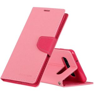 KWIK GOOSPERY FANCY dagboek horizontale Flip PU lederen case voor Galaxy S10 Plus  met houder & kaartsleuven & portemonnee (roze)