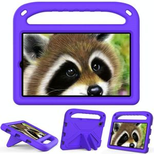 For Huawei MediaPad M5 Lite 8.0 inch Handle Portable EVA Shockproof Anti Falling Protective Case with Triangle Holder(Purple)