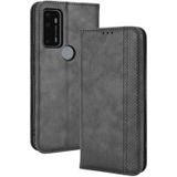 For AT&T Fusion 5G Magnetic Buckle Retro Texture Leather Phone Case(Black)