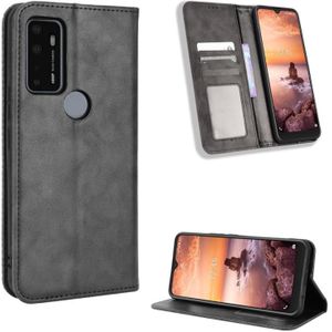 For AT&T Fusion 5G Magnetic Buckle Retro Texture Leather Phone Case(Black)