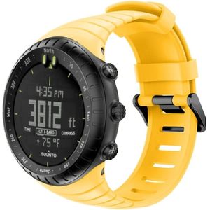 Smart Watch silicone polsband horlogeband voor Suunto Core (geel)