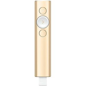 Logitech Spotlight 2.4Ghz USB Wireless Presenter PPT Afstandsbediening Flip Pen (Goud)