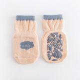 5 paar baby sokken punt lijm antislip baby kammen katoenen vloersokken  grootte: S 0-1 jaar oud (Khaki)