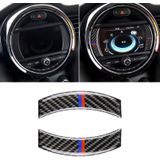 2 stuks rood blauwe kleur auto F chassis navigatie panel koolstofvezel decoratieve sticker voor BMW Mini Cooper Countryman Clubman F54/F55/F56/F60