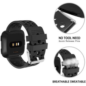 Voor FITBIT Versa ademende horlogeband (zwart)