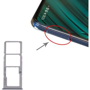 SIM-kaartlade + SIM-kaartlade + Micro SD-kaartlade voor Samsung Galaxy A51 / Galaxy A71(Zilver)