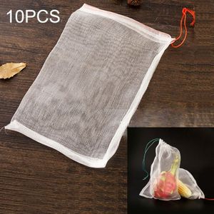 10 stuks nylon mesh tas tuin zaden vruchten pest controle zakken plantaardige wijngaard anti vogel netto ongedierte controle netto tas nylon mesh filter accessoires supplies  grootte: 30 * 20cm