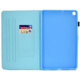 Voor Samsung Galaxy Tab A7 (2020) T500 Gekleurd tekenpatroon Horizontaal Flip PU Lederen hoesje met Holder & Card Slots & Anti-skid Strip & Sleep / Wake-up Function(Ocean)