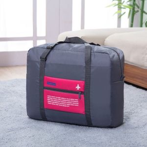 Mode grote capaciteit tas vrouwen nylon opvouwbare tas Unisex bagage reizen handtassen (Rose rood)