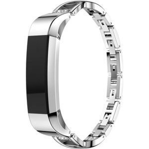 Voor Fitbit Alta Smart horloge X-vormige metalen riem (Sliver)