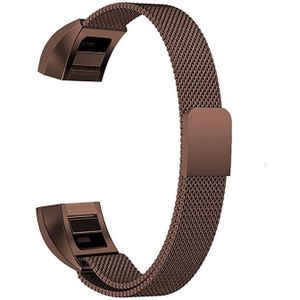 RVS magneet polsband voor FITBIT Alta  grootte: klein  130-170mm (koffie)