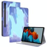 For Samsung Galaxy Tab S7 11 inch T870 / T875 / T876B Voltage Watercolor Pattern Skin Feel Magnetic Horizontal Flip PU Leather Case with Holder & Card Slots & Photo Frame(Winter Snow)