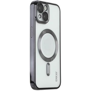Voor iPhone 13 ENKAY Electroplated MagSafe schokbestendig TPU telefoonhoesje met lensfilm
