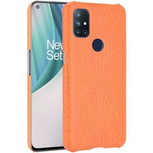 Voor OnePlus Nord N10 Schokbestendige Krokodiltextuur PC + PU Case(Oranje)