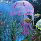 3 STKS aquarium artikelen decoratie silicone simulatie fluorescerende sucker kwallen  grootte: 10 * 23cm (paars)