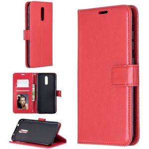 Voor Nokia 3 2 Crazy Horse textuur horizontale Flip lederen draagtas met houder & kaartsleuven & portemonnee & fotolijstjes (rood)