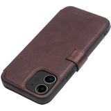 QIALINO Business Magnetic Horizontal Flip Leather Case met Kaartslots & Portemonnee Voor iPhone 12 mini (Donkerbruin)