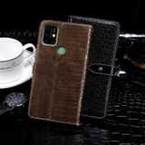 Voor Umidigi Power 3 idewei Crocodile Texture Horizontale Flip Lederen Case met Holder & Card Slots & Wallet(Wine Red)