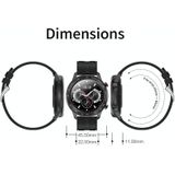 MX5 1 3 inch IPS-scherm IP68 waterdicht slim horloge  ondersteuning Bluetooth-oproep / hartslagmeting / slaapbewaking  stijl: lederen riem (bruin)