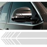 10 stuks eenvoudige rearview spiegel auto stickers rearview spiegel persoonlijkheid krassen reflecterende auto stickers (wit)