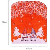 Kerst Cartoon Forest Snowflake -stoelen Cover decoratieve benodigdheden