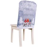 Kerst Cartoon Forest Snowflake -stoelen Cover decoratieve benodigdheden