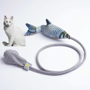 Creatieve grappige kat speelgoed simulatie vis kat speelgoed interactieve pluche airbag speelgoed (inktvis)