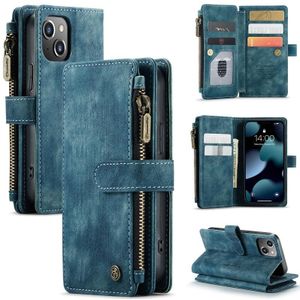 Caseme-C30 PU + TPU Multifunctionele Horizontale Flip Lederen Case met Houder & Card Slot & Portemonnee & Rits Pocket voor iPhone 13 Mini