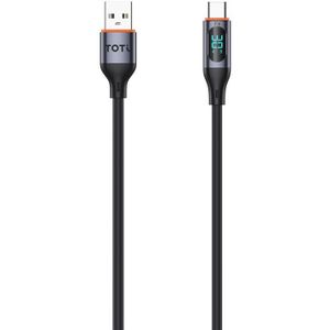 TOTU CB-7-T 30W USB naar USB-C / Type-C digitaal display snel opladen siliconenkabel  lengte: 1m