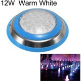 12W LED Stainless Steel Wall-mounted Pool Light Landscape Underwater Light (Warm White Light)