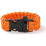 4 stks negen-core reflecterende paraplu touw geweven armband Survival fluitje noodparaplu touw polsbandje