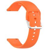 22mm Universal Silver Buckle Siliconen vervanging polsband  grootte: L (Oranje)