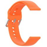 22mm Universal Silver Buckle Siliconen vervanging polsband  grootte: L (Oranje)