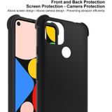 Voor Google Pixel 5 IMAK All-inclusive Shockproof Airbag TPU Case met screenprotector(Mat Zwart)