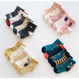 5 paren kinderen herfst winter cartoon sokken voor meisjes Kids  maat: XL (Space Group)