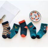 5 paren kinderen herfst winter cartoon sokken voor meisjes Kids  maat: XL (Space Group)