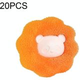 20 PCS Wasmachine Wasbal Decontaminatie Ontharing Anti-kronkelende Reinigingsbal (Oranje)