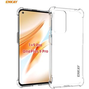 Voor OnePlus 9 Pro Hat-Prince ENKAY Clear TPU Shockproof Case Soft Anti-slip Cover