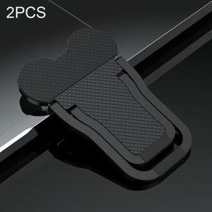 2 PCS Metal Foldable Laptop Stand Bracket(Black)