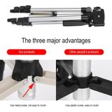 3120 Live Broadcast Tripod 4-section Folding Legs Aluminium Alloy Tripod Mount met U-Shape driedimensionale statiefkop voor DSLR & Digitale Camera  verstelbare hoogte: 34-103cm(Zilver)