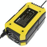 FOXSUR auto / motorfiets reparatie lader 12V 7A 7-traps + multi-batterij modus loodzuur acculader  stekker type: EU plug (geel)