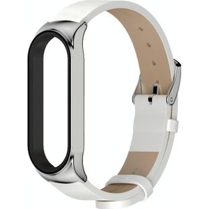 For Xiaomi Mi Band 6 / 5 / 4 / 3 Mijobs CS Microfiber Leather Replacement Watchband(White)