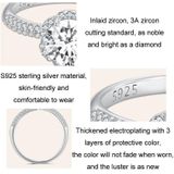 MSR017 sterling zilveren S925 witgoud vergulde moissanite ring (nr. 8)