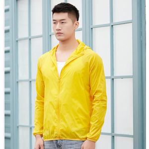 Liefhebbers hooded outdoor winddichte en UV-proof zonwerende kleding (kleur: geel formaat: S)