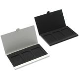 3SD Aluminium Memory Card Case Card Box Houders(Zwart)