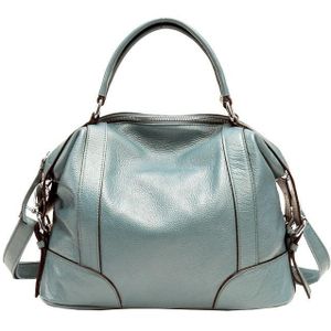 2P1006 Dames Single-Shoulder Leather Messenger Bag  Kleur: Lake Blue (s)
