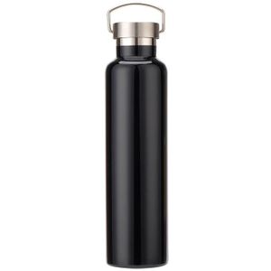 304 vacum roestvrij staal vacum kolf dubbellaags groot-capaciteit outdoor waterfles bergbeklimmen sportfles  capaciteit: 750ml (zwart)